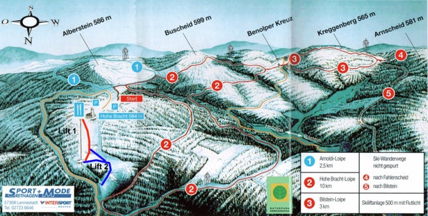 Lennestadt - Hohe Bracht Mapa zjazdoviek