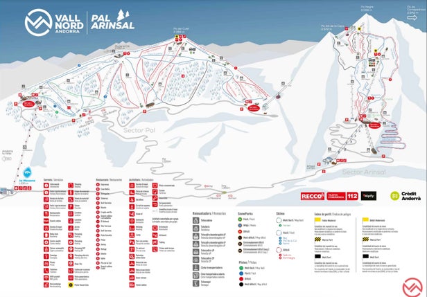 Vallnord / Pal-Arinsal Piste Map