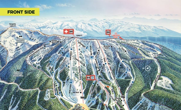 Brundage Mountain Resort Mapa zjazdoviek