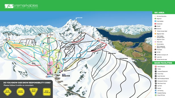 Pistenplan The Remarkables