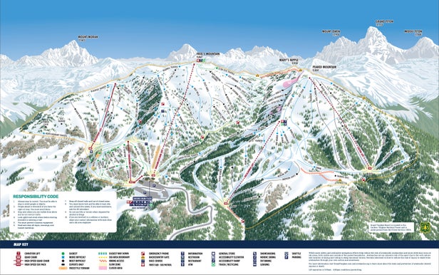 Grand Targhee Resort Mapa zjazdoviek