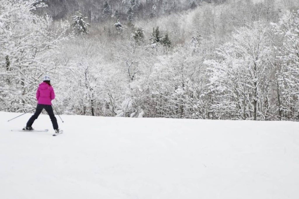 Oak Mountain - Descent on a snow-covered slope