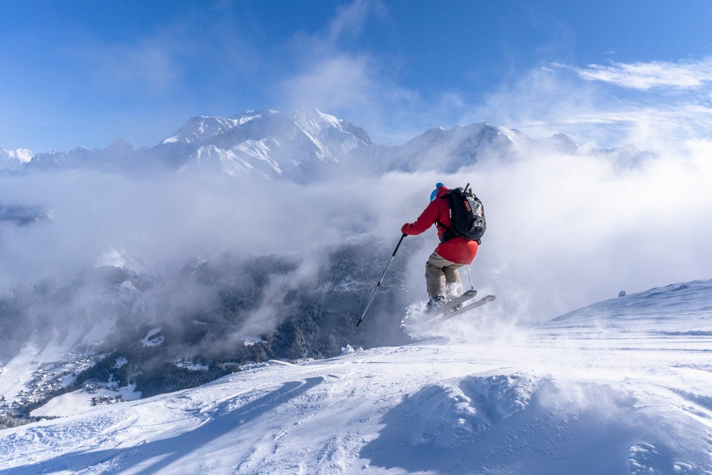 Saint Gervais_Skier Jumping Through Clouds_(c): Boris Molinier