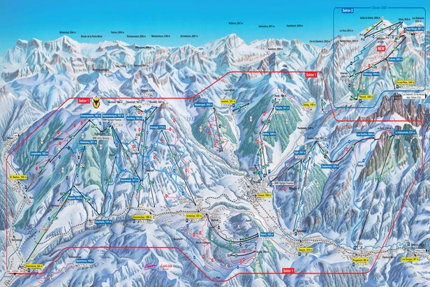 Pistenplan Glacier 3000