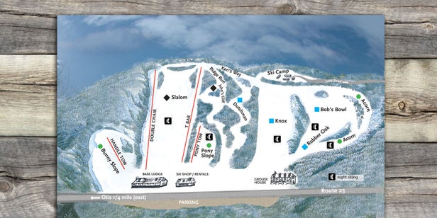 Plan des pistes - Otis Ridge Ski Area