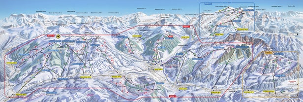 Pistenplan Gstaad - Saanenmöser - Schönried - Zweisimmen