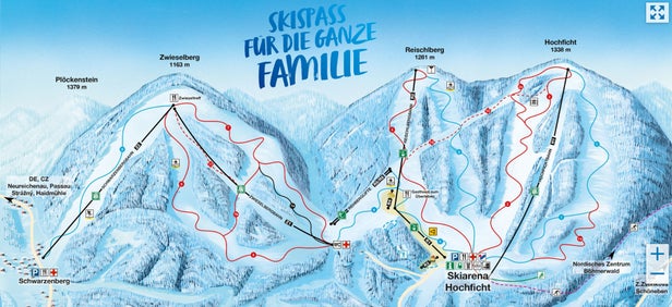 Hochficht Böhmerwald Mapa zjazdoviek