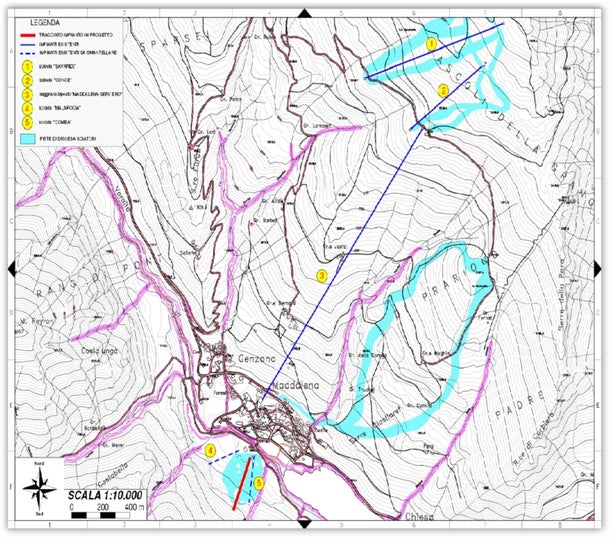 Pontechianale Mapa zjazdoviek