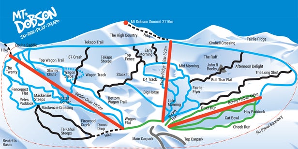 Mt. Dobson Ski Area Mapa zjazdoviek