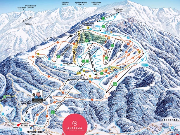 Wurzeralm Mapa sjezdovek