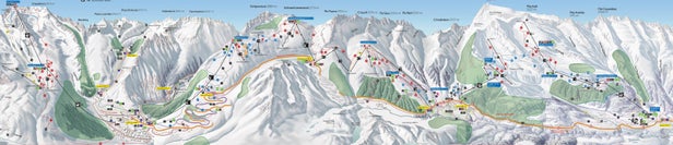 Skiarena Andermatt-Sedrun Mapa zjazdoviek