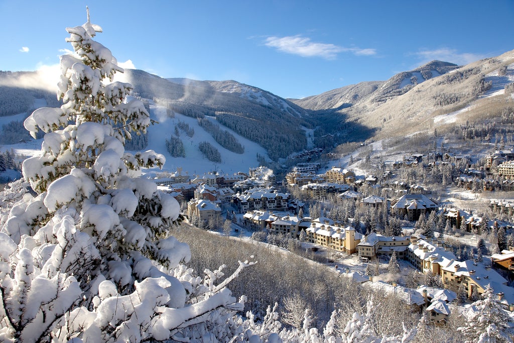 Beaver Creek_Aerial View of Town in Winter Sunlight_(c): Vail Resorts -- All rights reserved.