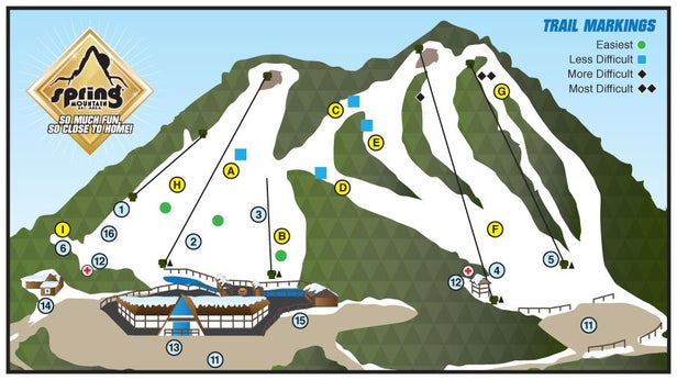 Pistenplan Spring Mountain Ski Area