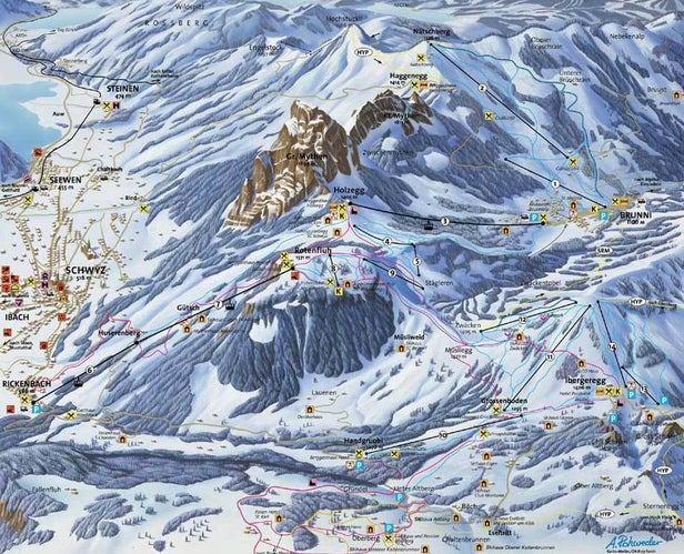 Schönengrund - Appenzellerland Piste Map