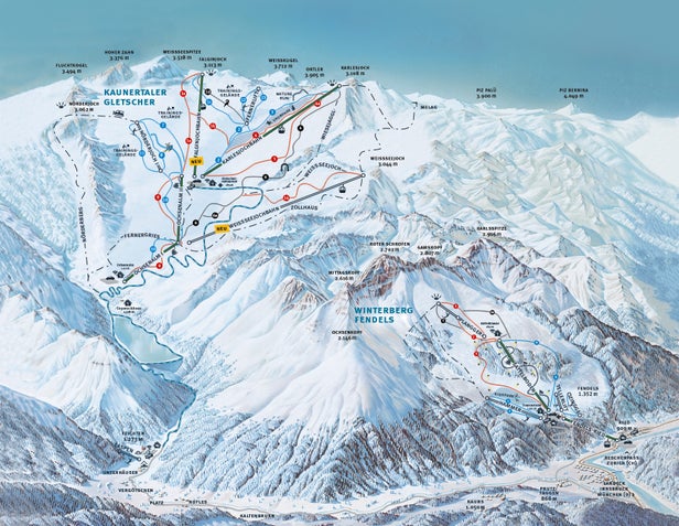 Pistenplan Kaunertaler Gletscher