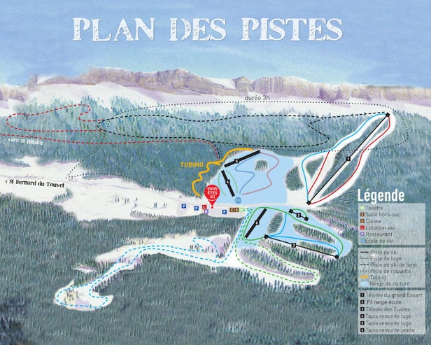 Plan des pistes - Col de Marcieu