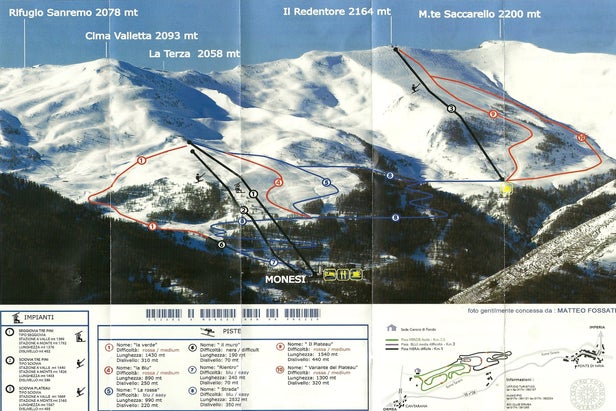 Pistenplan Monesi di Triora