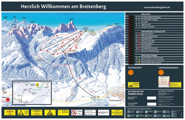 Breitenberg Mapa zjazdoviek