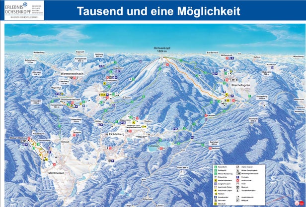 Pistenplan Ochsenkopf - Bischofsgrün - Fleckl