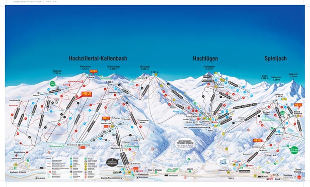 Hochfügen Piste Map