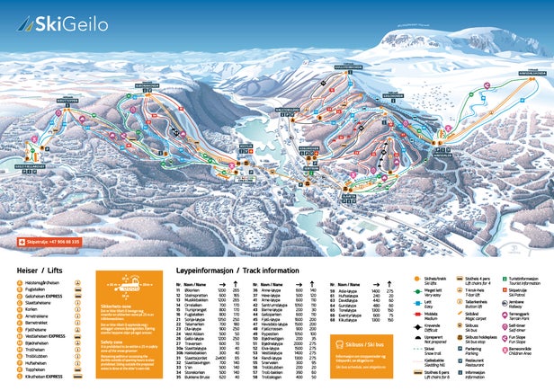 Geilo Mappa piste