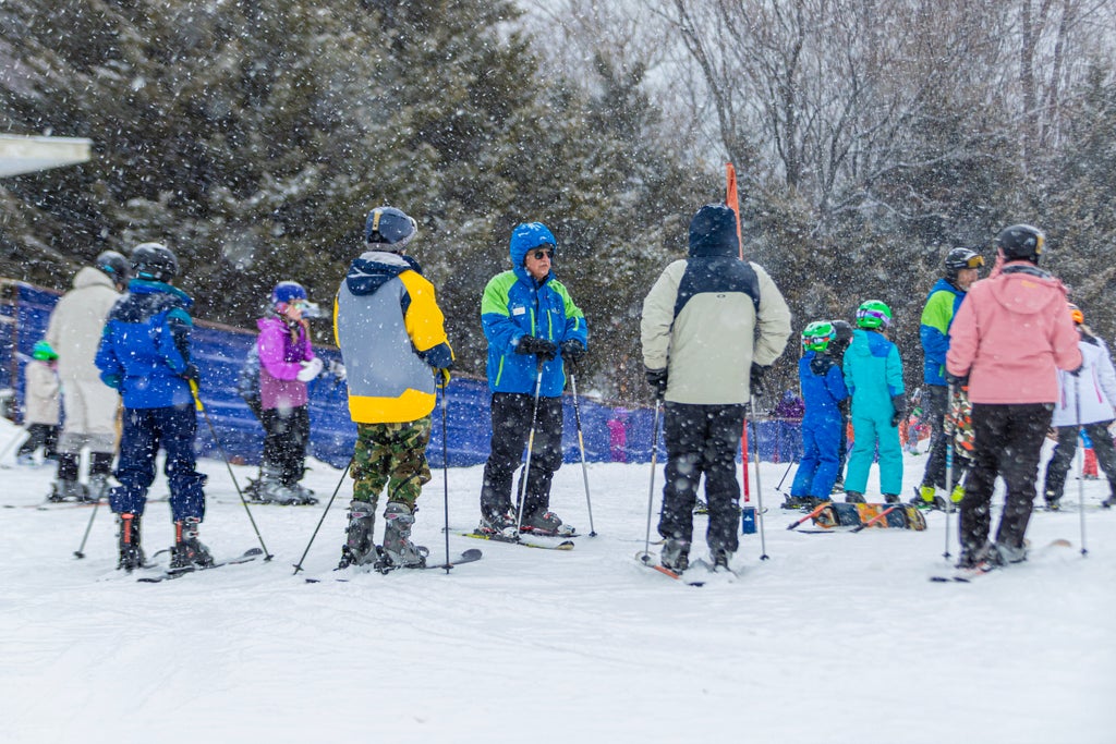 Massanutten_Skiers at base_(c): Massanutten Resort