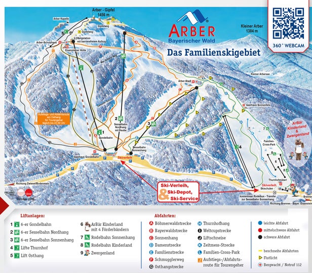 Pistenplan Großer Arber