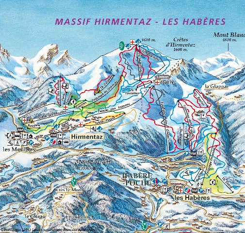 Bellevaux - Hirmentaz Mapa zjazdoviek