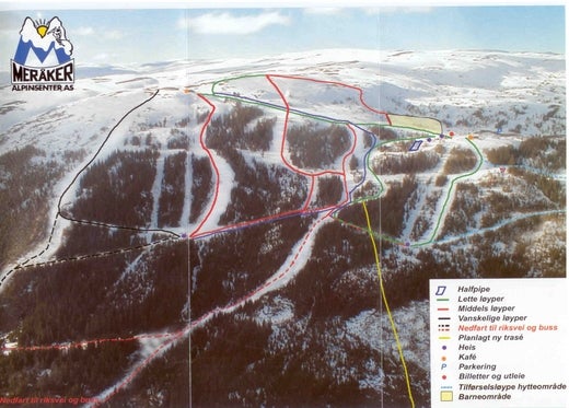 Meråker Mapa sjezdovek