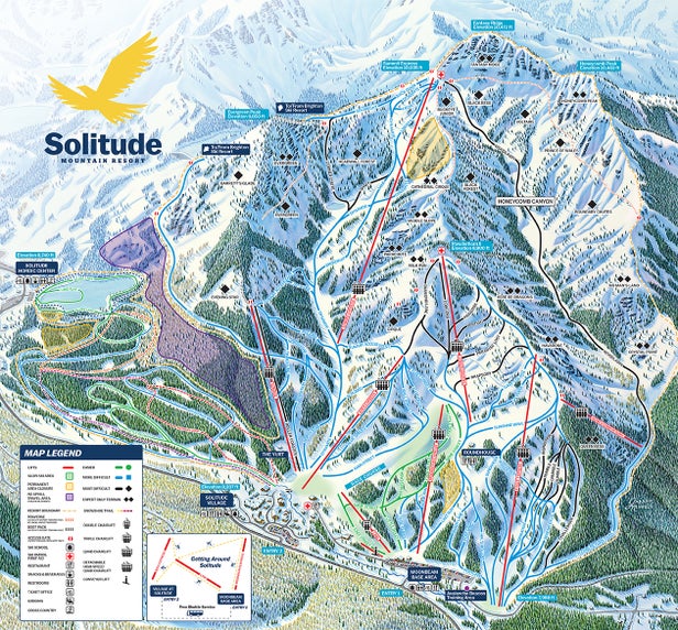 Solitude Mountain Resort Mapa zjazdoviek