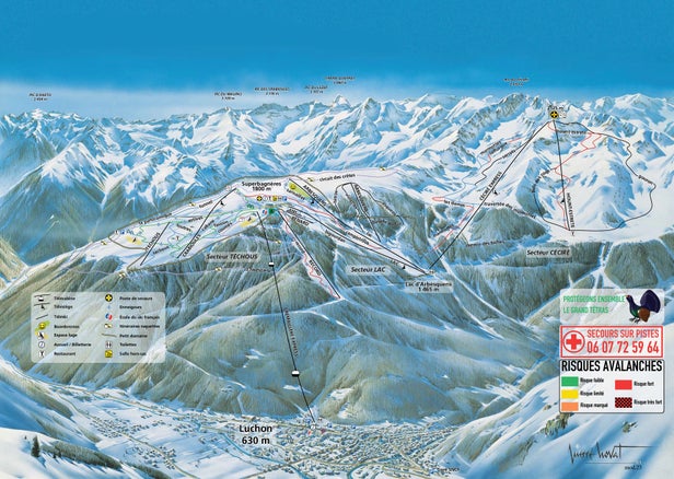 Luchon - Superbagnères Mapa zjazdoviek