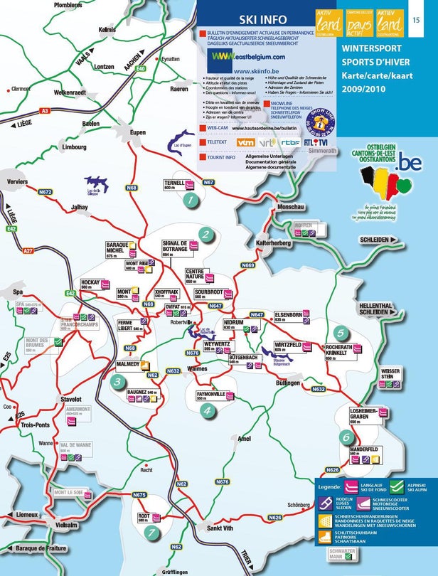 Malmedy - Ferme Libert Mappa piste