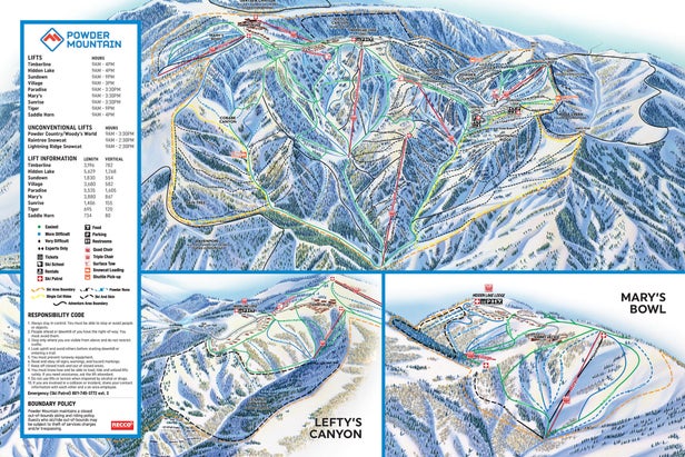 Powder Mountain Mappa piste