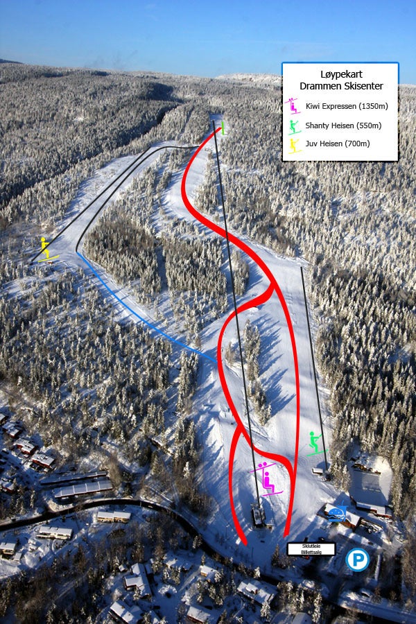 Drammen Piste Map