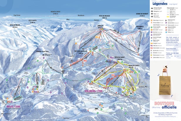 Pistenplan Valberg