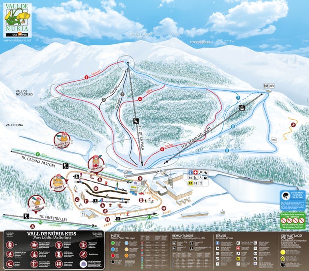 Pistenplan Vall de Núria