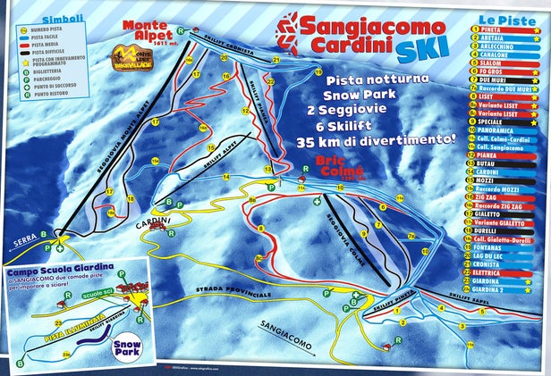 Pistenplan Sangiacomo di Roburent