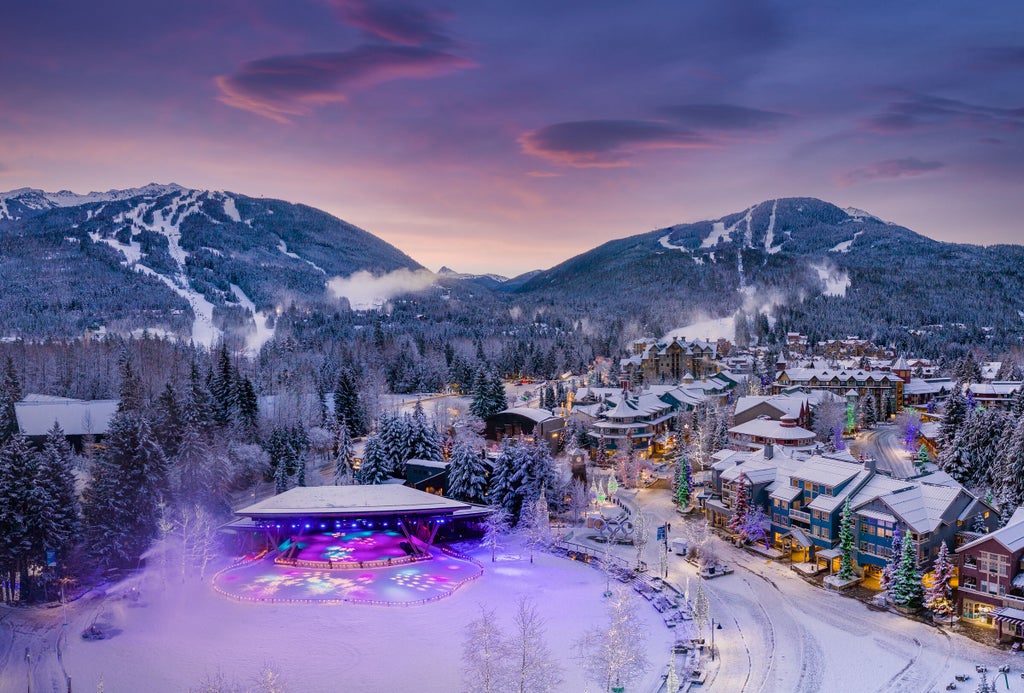 Whistler Blackcomb_Whistler Village Sunset_(c): Whistler Blackcomb