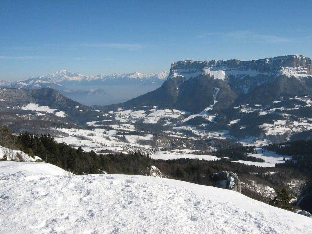 Vue depuis le domaine skiable du Désert d'Entremonts