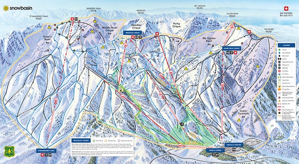 Pistenplan Snowbasin