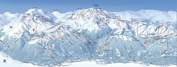 Montchavin - La Plagne Mapa zjazdoviek