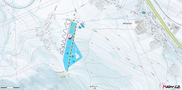 Plan des pistes - Obří sud Javorník