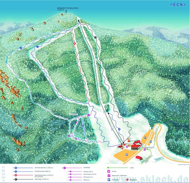 Eck - Riedelstein Mapa sjezdovek