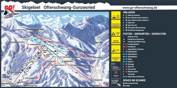 Pistenplan Ofterschwang - Gunzesried