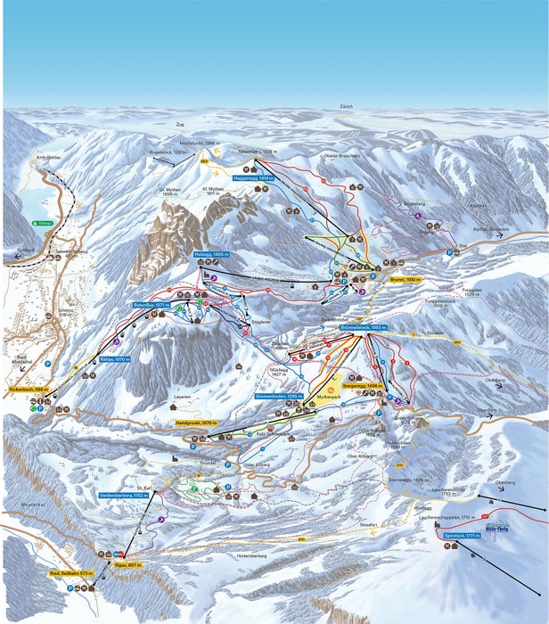 Pistenplan Mythenregion