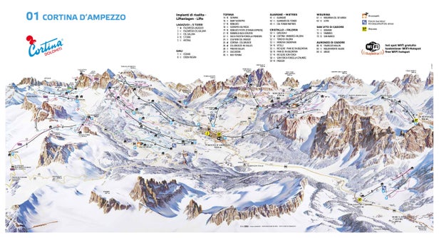 Pistenplan Cortina d'Ampezzo