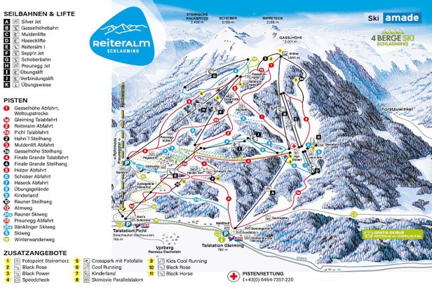 Pistenplan Reiteralm