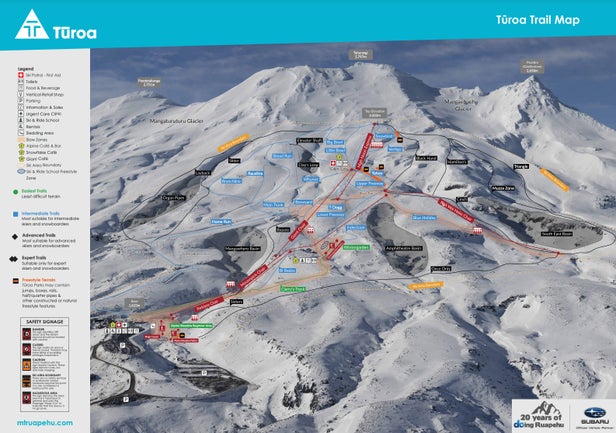 Turoa Mapa sjezdovek