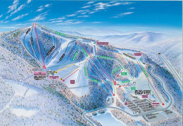 Winterplace Ski Resort Mapa zjazdoviek