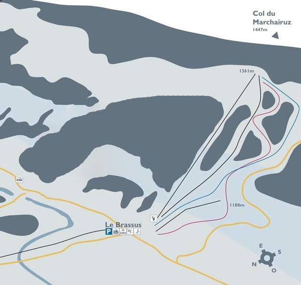 Pistenplan Le Brassus - Vallée de Joux